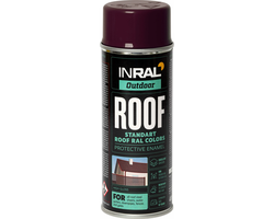 DAŽAI AEROZOLINIAI INRAL ROOF 400ML ŠOKOLADO SPALVOS RAL8017
