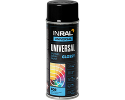DAŽAI AEROZOLINIAI INRAL UNIVERSAL 400ML TAMSIAI JUODOS SPALVOS RAL9005