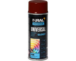 DAŽAI AEROZOLINIAI INRAL UNIVERSAL 400ML PURPURINĖS RAUDONOS SPALVOS RAL3004