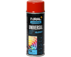 DAŽAI AEROZOLINIAI INRAL UNIVERSAL 400ML RYŠKIAI RAUDONOS SPALVOS RAL3020