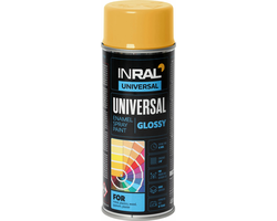 DAŽAI AEROZOLINIAI INRAL UNIVERSAL 400ML SODRIAI GELTONOS SPALVOS RAL1028