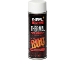 DAŽAI KARŠČIUI ATSPARŪS AEROZOLINIAI INRAL THERMAL 400ML BALTOS SPALVOS RAL9003