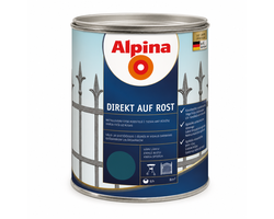 DAŽAI METALO ANTIKOROZINIAI ALPINA DIREKT AUF ROST 2.5L MĖLYNOS SPALVOS RAL5010