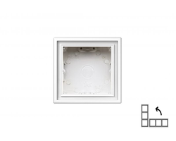 DĖŽUTĖ/RĖMELIS VIENVIETIS LIREGUS MODERN BALTOS MATINĖS SPALVOS PMD-001.M/WM
