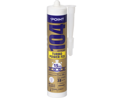 KLIJAI IR HERMETIKAS POINT 104 TURBO POWER FIX 290ML BALTOS SPALVOS