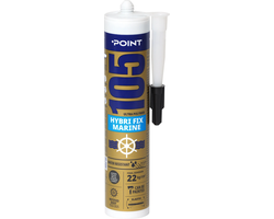 KLIJAI IR HERMETIKAS POINT 105 HYBRI FIX MARINE 290ML JUODOS SPALVOS
