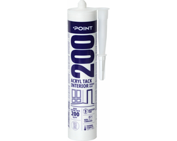 KLIJAI MONTAŽINIAI POINT 200 ACRYL TACK INTERIOR 300ML BALTOS SPALVOS