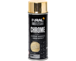 LAKAS AKRILINIS AEROZOLINIS INRAL CHROME 400ML AUKSINĖS SPALVOS
