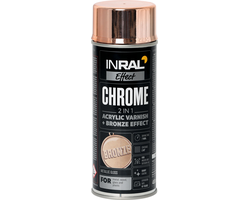 LAKAS AKRILINIS AEROZOLINIS INRAL CHROME 400ML BRONZINĖS SPALVOS