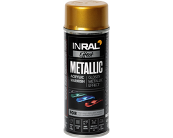 LAKAS AKRILINIS AEROZOLINIS INRAL METALLIC 400ML AUKSINĖS SPALVOS