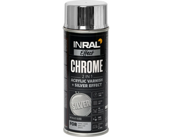 LAKAS AKRILINIS AEROZOLINIS INRAL CHROME 400ML SIDABRINĖS SPALVOS