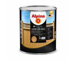 LAZŪRA MEDIENAI ALPINA AQUA HOLZLASUR 0.75L ĄŽUOLO SPALVOS