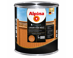LAZŪRA MEDIENAI ALPINA AQUA HOLZLASUR 10L MAUMEDŽIO SPALVOS