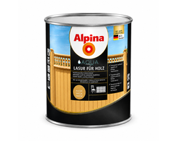 LAZŪRA MEDIENAI ALPINA AQUA HOLZLASUR 10L PUŠIES SPALVOS