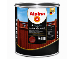 LAZŪRA MEDIENAI ALPINA AQUA HOLZLASUR 0.75L RAUDONMEDŽIO SPALVOS