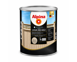 LAZŪRA MEDIENAI ALPINA AQUA HOLZLASUR 0.75L BESPALVĖ