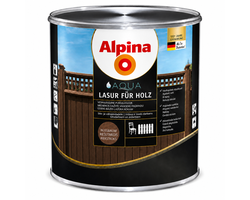LAZŪRA MEDIENAI ALPINA AQUA HOLZLASUR 0.75L RIEŠUTMEDŽIO SPALVOS