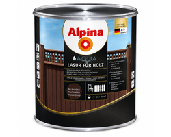 LAZŪRA MEDIENAI ALPINA AQUA HOLZLASUR 2.5L PALISANDERIO SPALVOS
