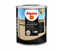 LAZŪRA MEDIENAI ALPINA AQUA HOLZLASUR 10L BESPALVĖ