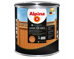 LAZŪRA MEDIENAI ALPINA AQUA HOLZLASUR 2.5L MAUMEDŽIO SPALVOS