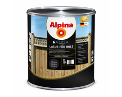 LAZŪRA MEDIENAI ALPINA AQUA HOLZLASUR 0.75L JUODMEDŽIO SPALVOS