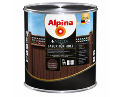 LAZŪRA MEDIENAI ALPINA AQUA HOLZLASUR 0.75L PALISANDERIO SPALVOS