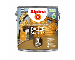 LAZŪRA MEDIENAI ALPINA DAUER-SCHUTZ 2.5L PUŠIES SPALVOS