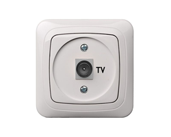 LIZDAS TV ANTENAI SU F TIPO JUNGTIMI LIREGUS ALFA BALTA SPALVA BE RĖMELIO ITVL-1-01.A/B