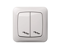 PERJUNGIKLIS DVIEJŲ KLAVIŠŲ LIREGUS ALFA BALTA SPALVA BE RĖMELIO IP6+6.10-001-01.A/B