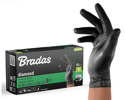 PIRŠTINĖS VIENKARTINĖS NITRILINĖS S DYDIS JUODOS DIAMOND