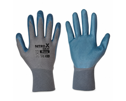PIRŠTINĖS NITRILINĖS APSAUGINĖS NITROX GRAY D-9