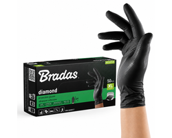 PIRŠTINĖS VIENKARTINĖS NITRILINĖS XL DYDIS JUODOS DIAMOND