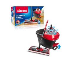 RINKINYS GRINDŲ PLOVIMO VILEDA ULTRAMAX TURBO JUODA/RAUDONA SPALVA