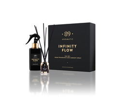 RINKINYS NAMŲ KVAPAS SU LAZDELĖMIS IR PURŠKIAMAS INFINITY FLOW AROMATIC 89