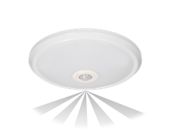 ŠVIESTUVAS LED SU JUDESIO DAVIKLIU 12W 850LM 4000K D-290MM BALTOS SPALVOS