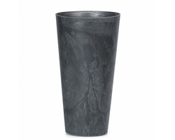 VAZONAS PLAST. 40CM TUBUS SLIM BETON EFFECT ANTRACITO SP.