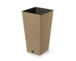 VAZONAS PLASTIKINIA 40CM FURU SQUARE ECO WOOD NATURO