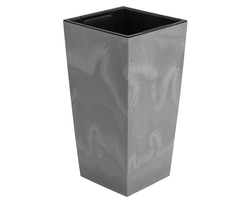 VAZONAS PLASTIKINIS 24CM URBI SQUARE BETON EFFECT MARENGO