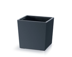 VAZONAS PLASTIKINIS 24CM URBI SQUARE LOW ANTRACITO SPALVOS