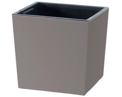 VAZONAS PLASTIKINIS 24CM URBI SQUARE LOW MOCCA