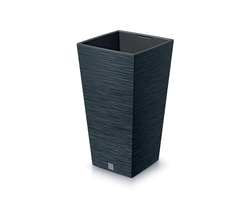 VAZONAS PLASTIKINIS 35CM FURU SQUARE ANTRACITOP SP.