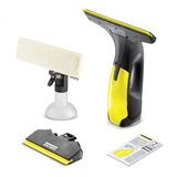 Karcher WV2 Black Edition langų valytuvas su juodu-geltonu dizainu ir metaliniu logotipu