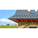 Skardinių čerpių Germania Simetric montavimo pavyzdys
