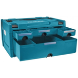 Makita P-84311 įrankių dėžės vidinis išdėstymas su skyriais