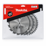 Makita D-44753 medienos pjovimo diskų rinkinys 165x20mm su skirtingų dantų skaičiumi