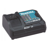 Makita DC10SB 12V CXT akumuliatorių kroviklis su aušinimo ventiliatoriumi ir slydimo mechanizmu