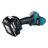 Makita DMC300Z pjaustytuvo ergonomiškas dizainas su apsauga nuo perkrovos ir LED indikatoriumi