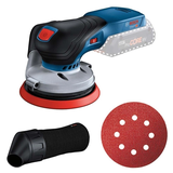 Bosch GEX 18V-125 ekscentrinis akumuliatorinis šlifuoklis be akumuliatoriaus ir kroviklio