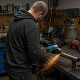 Makita GA5030R kampinis šlifuoklis su 125mm disku ir 720W varikliu profesionaliam naudojimui