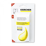 KARCHER stiklų valiklio koncentratas 4x20ml pakuotė su dozatoriais profesionaliam langų valymui